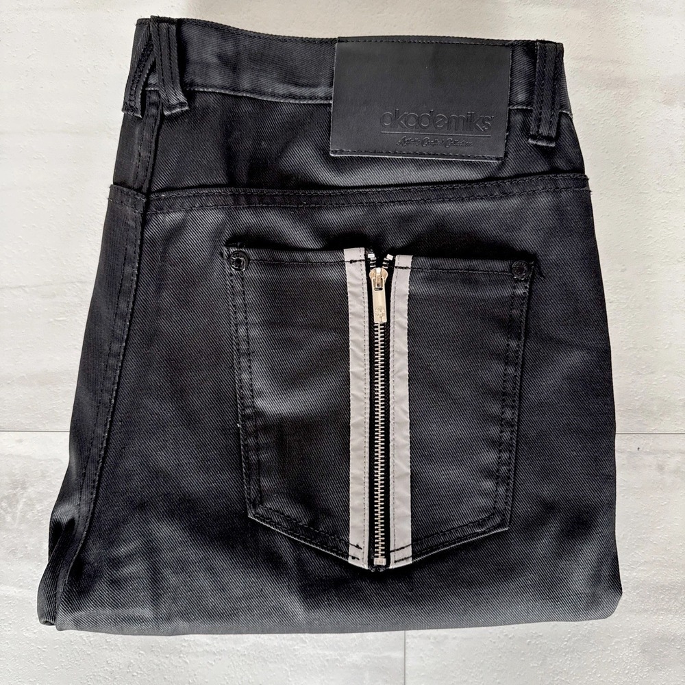 Rare!! VTG Y2K Men Akademiks hip-hop loose baggy Black jeans, 38/30 Mint Cond'